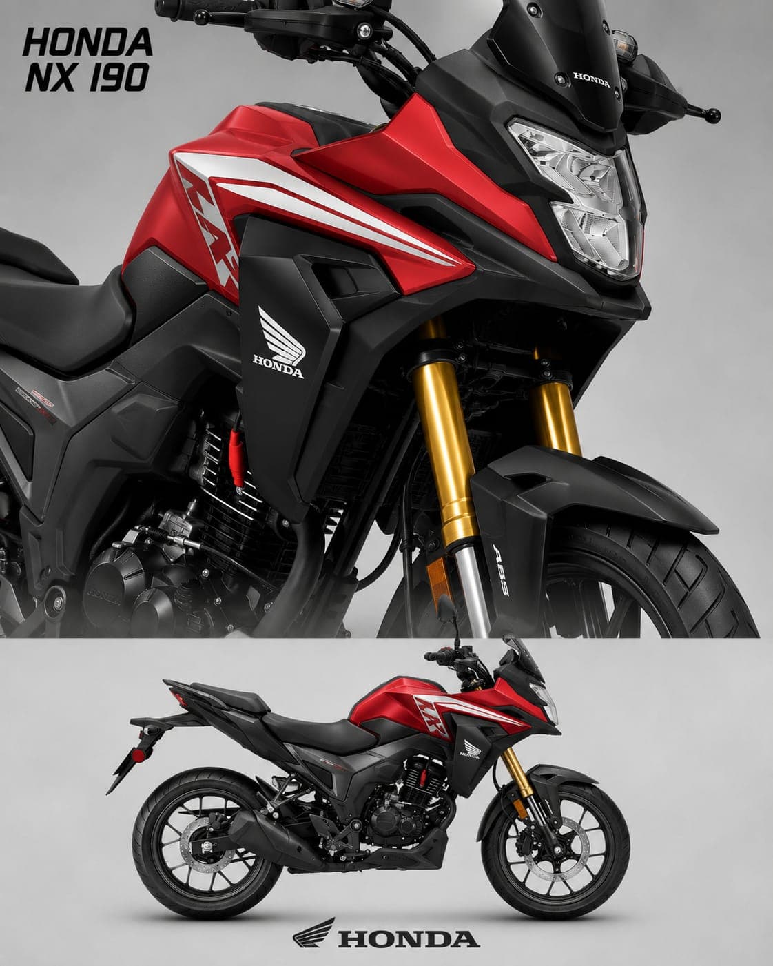 Honda NX 190 color Rojo