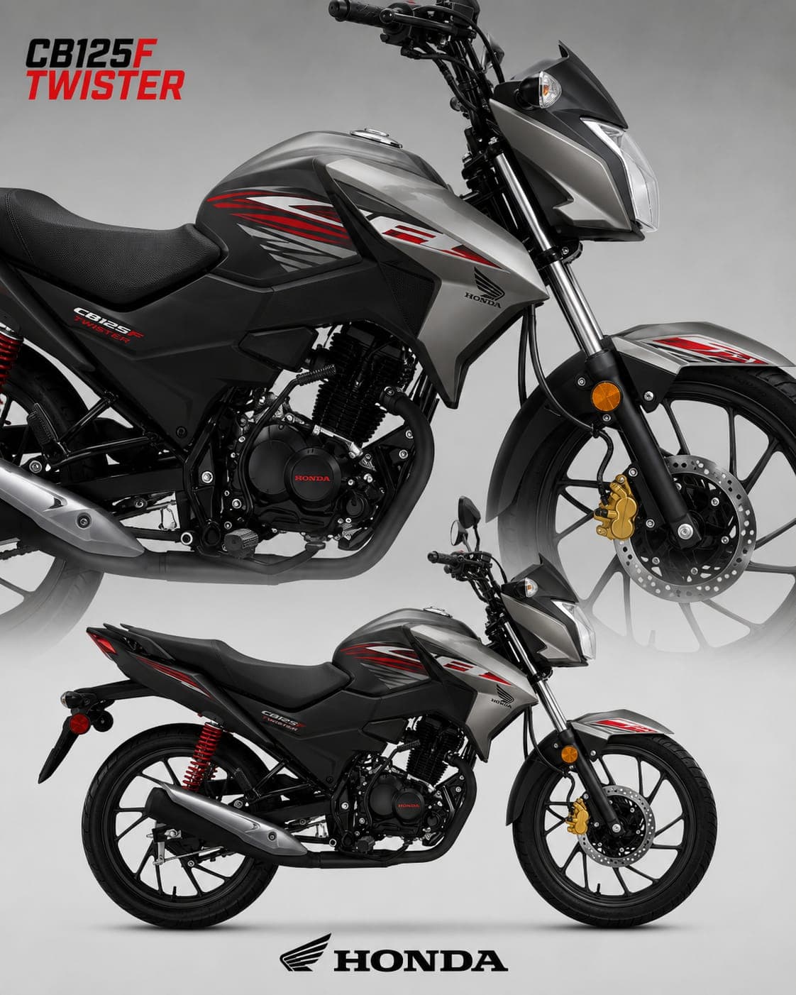Honda CB125F TWISTER color Gris