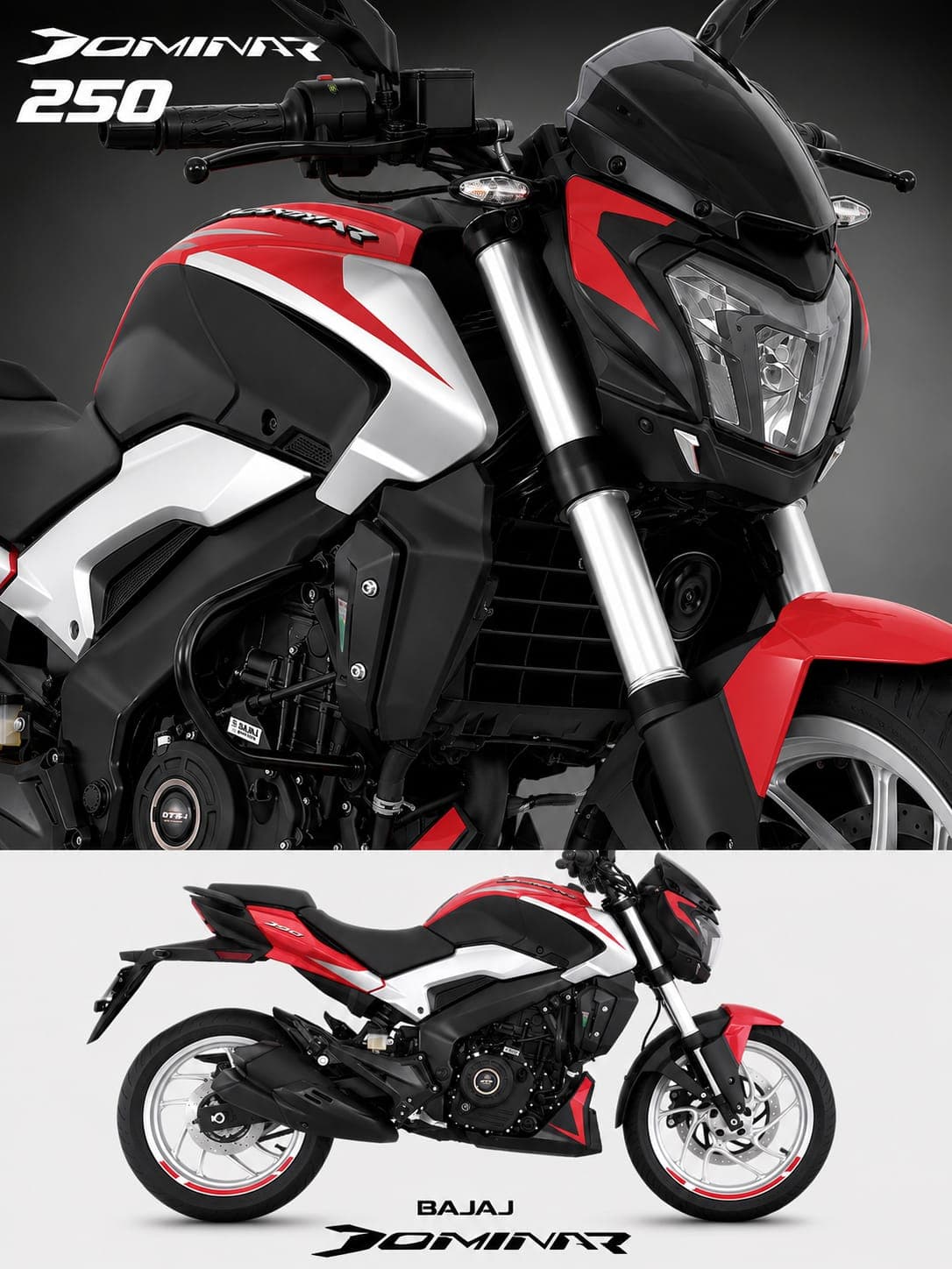 Bajaj Dominar 250 color Rojo