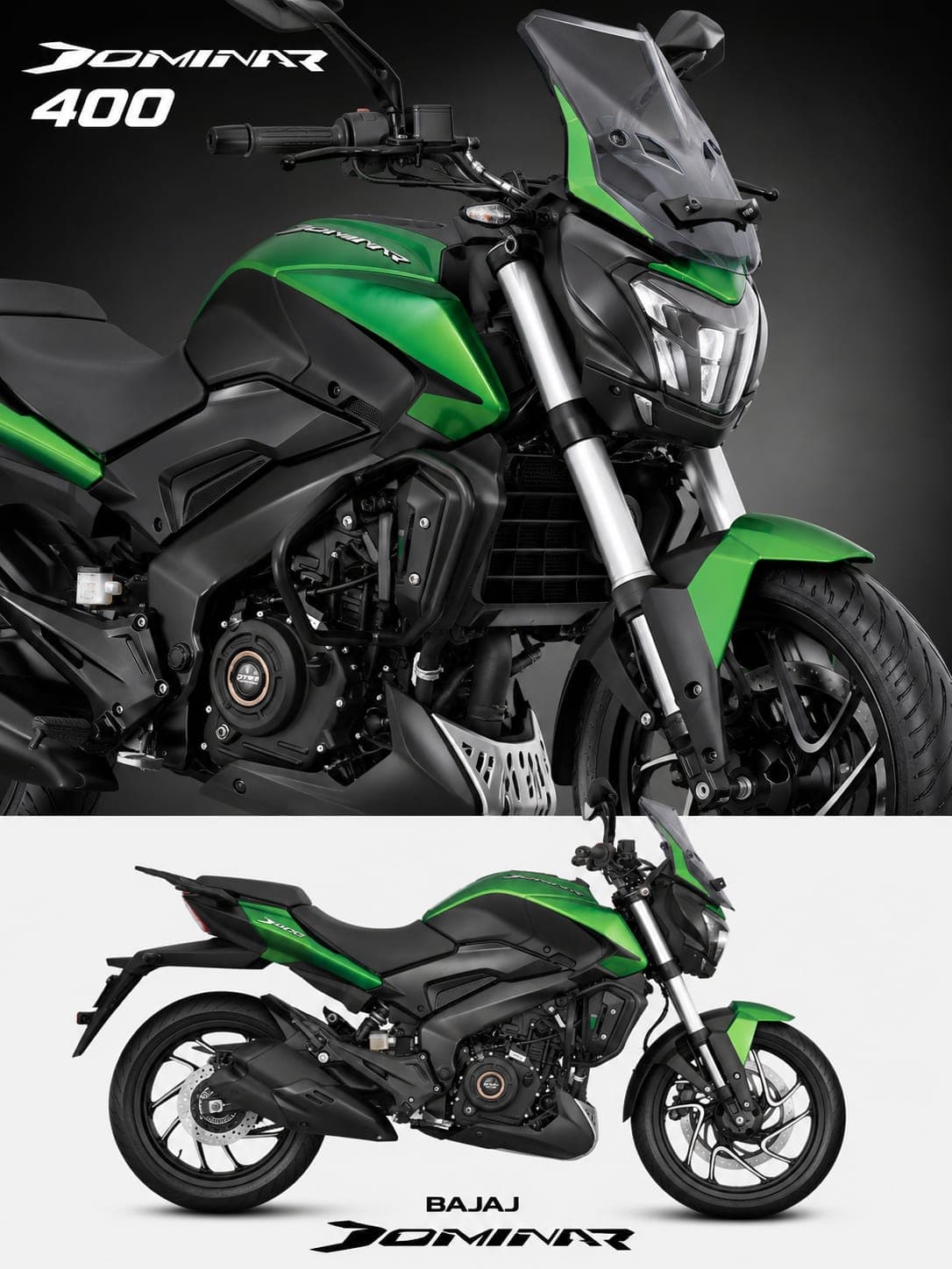 Bajaj Dominar 400 color Verde