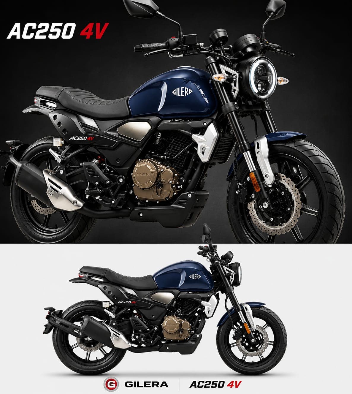 Gilera AC4 250 4V 2025 CBS color Azul