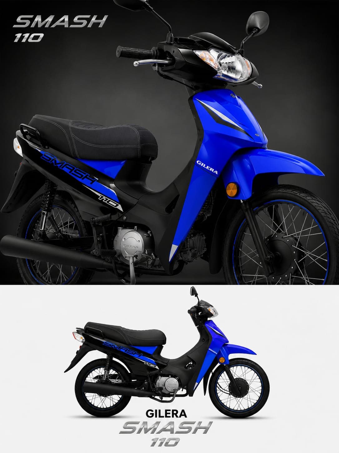 Gilera Smash Vs 2025 CBS color Azul