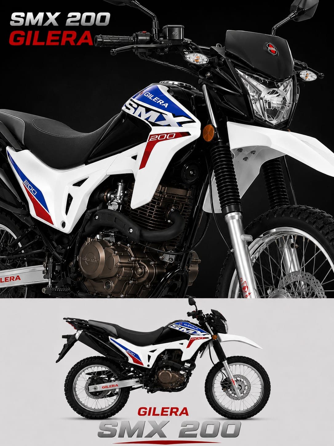 Gilera Smx 200 2025 color Blanco