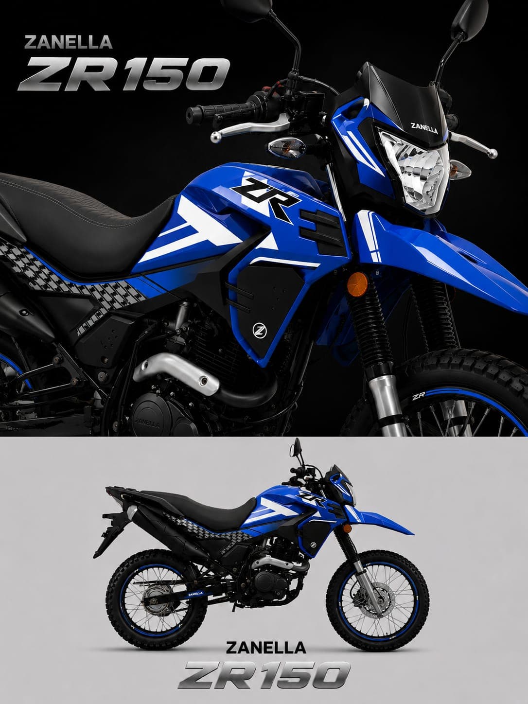 Zanella Zr 150 Ohc color Azul