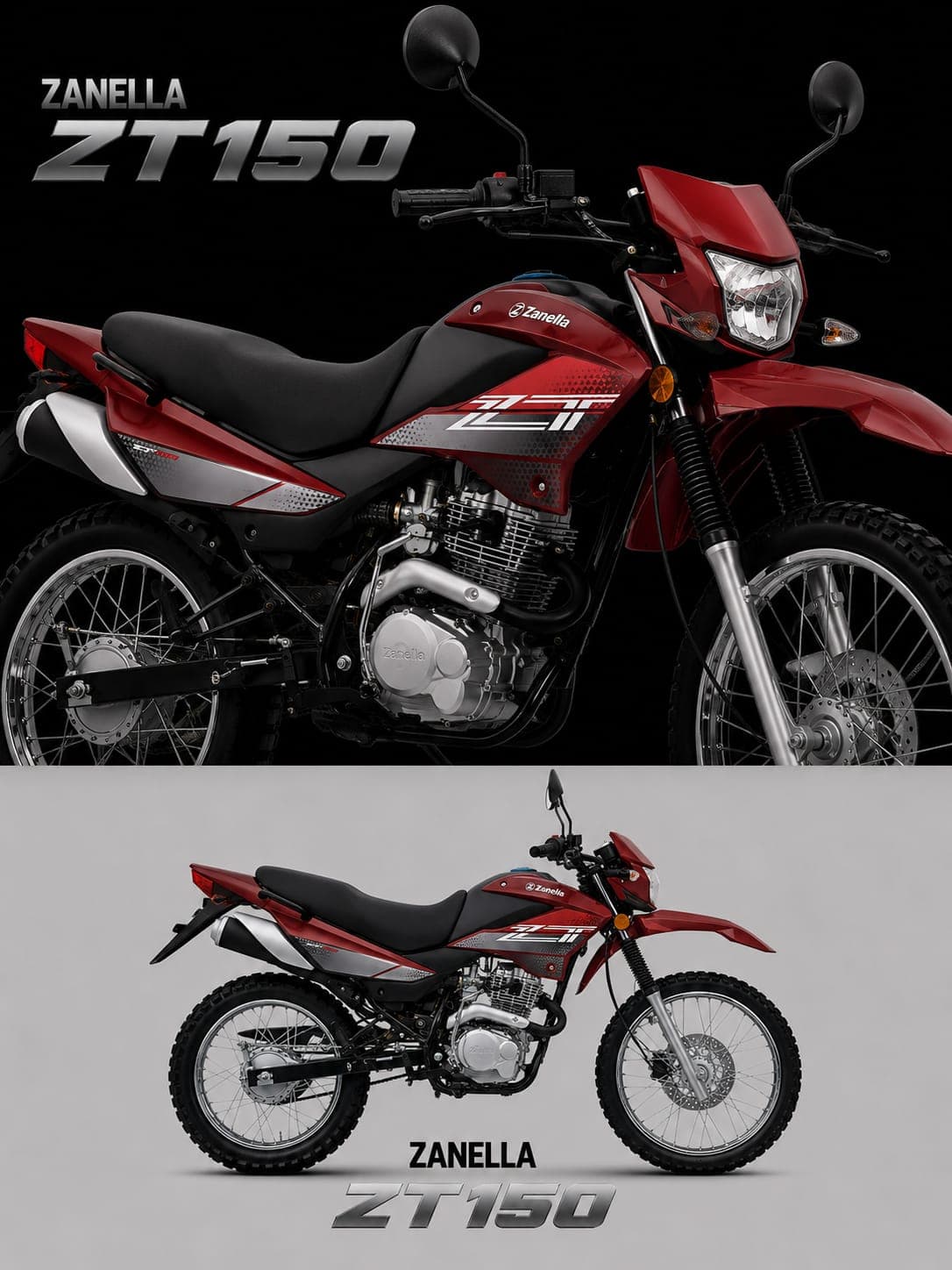 Zanella Zt 150 color Bordo
