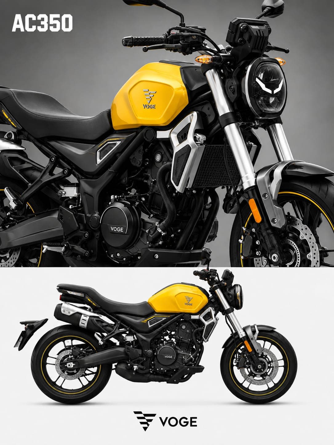 Voge AC350 color Amarillo