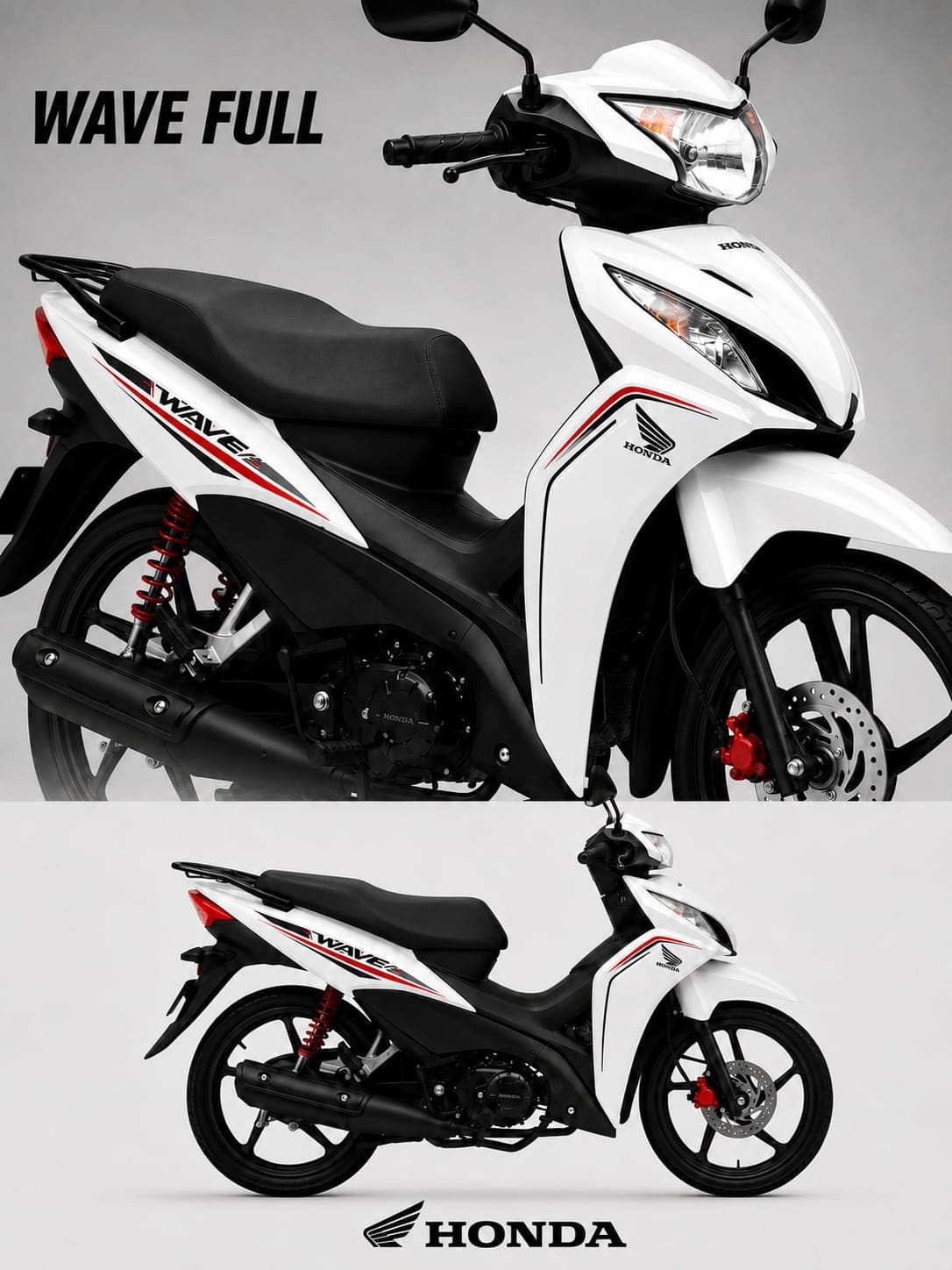 Honda Wave Full color Blanco