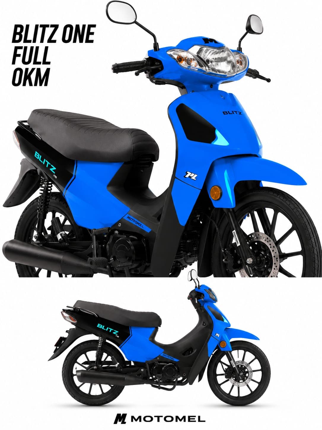 Motomel Blitz 110 Full color Azul