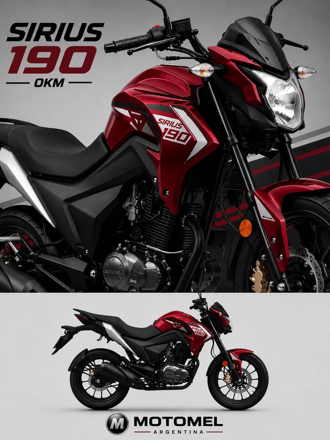 Motomel Sirius 190 CBS color Rojo