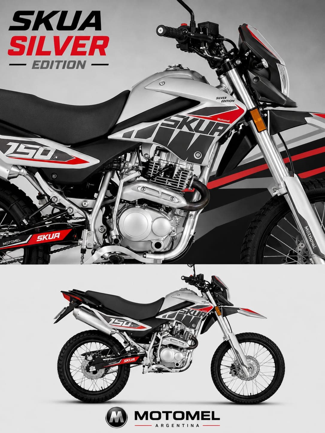 Motomel Skua 150 Silver Edition color Gris