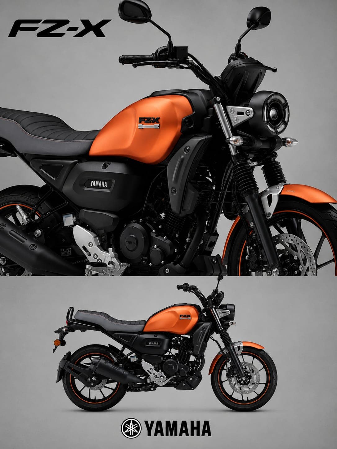 Yamaha FZ X color Naranja