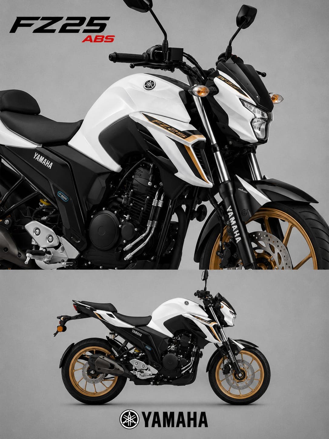 Yamaha FZ25 ABS color Blanco