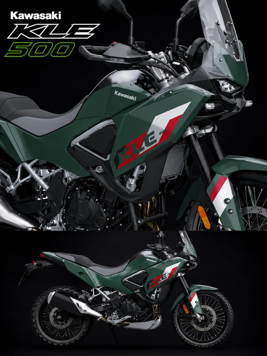 Kawasaki Kle 500 color Verde