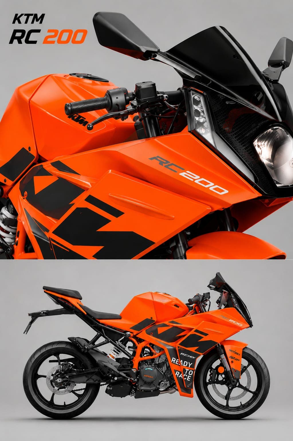 KTM RC 200 color Naranja