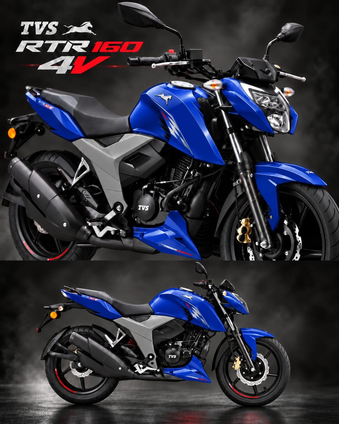 TVS RTR 160 4V color Azul